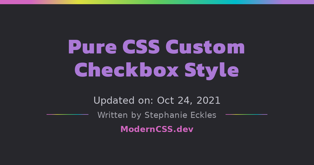 CSS Custom Checkbox Style | CSS Solutions